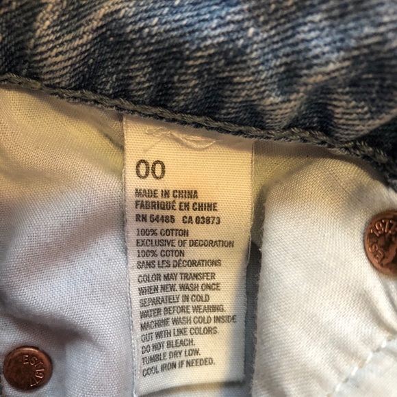 Size 00 American eagle faded blue jean shorts - Picture 3 of 3